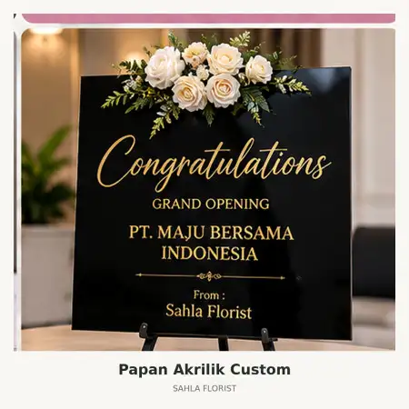 Papan Bunga Akrilik Pondok Gede